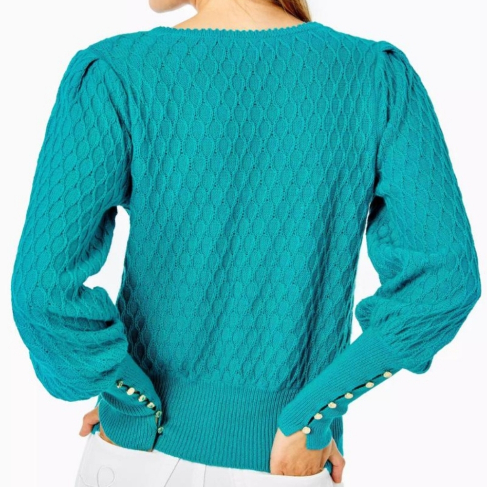 Lilly Pulitzer Jacquetta Sweater - Maldives Green. Small